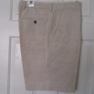 Tasso Elba Mens Flat Front Linen Resort Wear Short Pant NWOT - Size 35W*